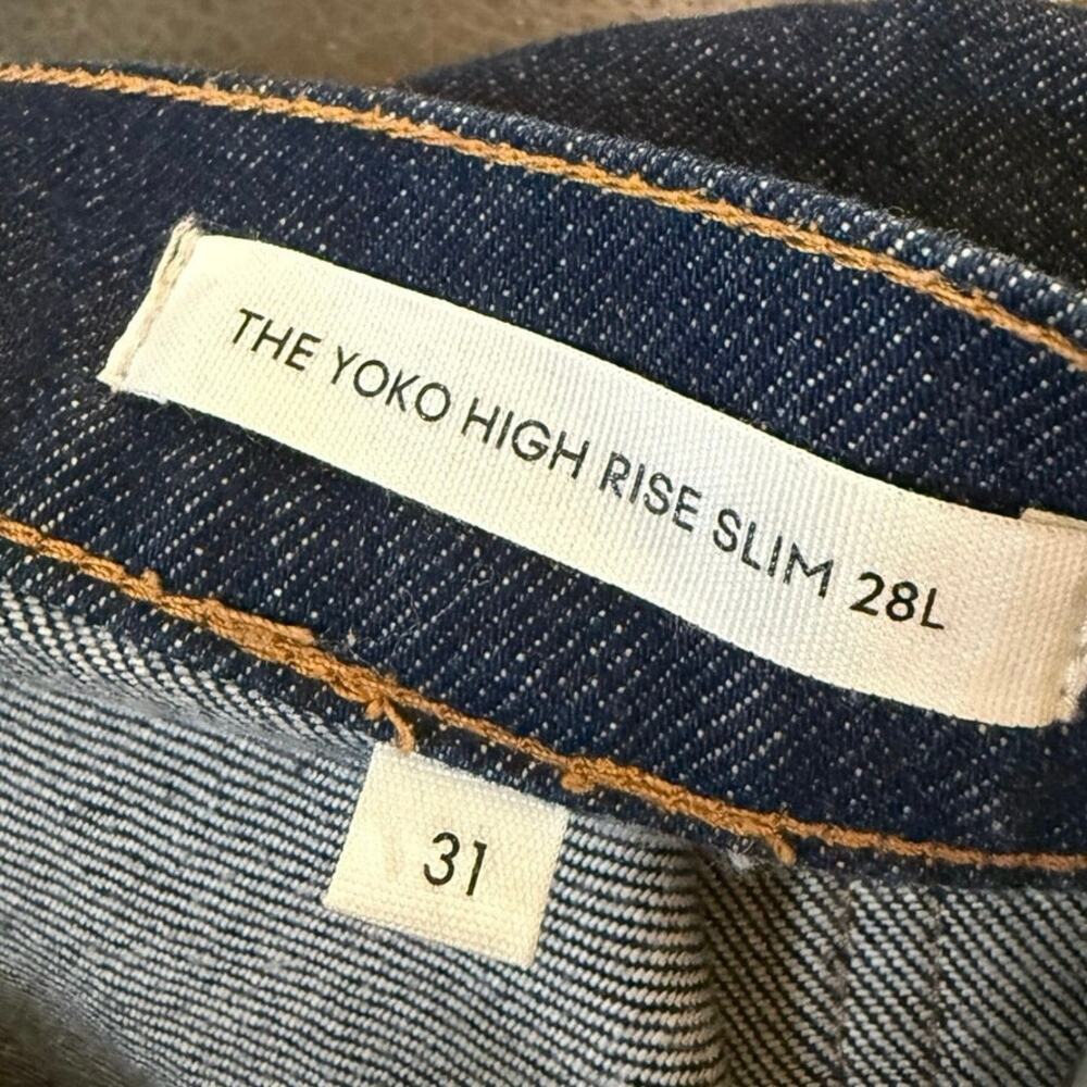 DENIM FORUM Jeans Womens Blue Denim The Yoko High Rise Slim  Cotton 31/28L - Picture 3 of 4